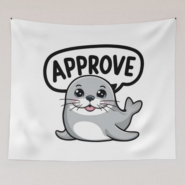 Item preview, Cute Seal Of Approval designed and sold by PlanetMarker.