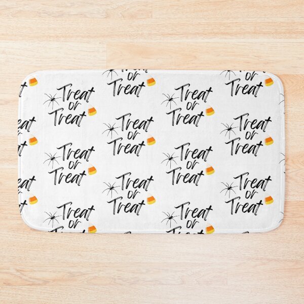Item preview, Halloween inspired quote treat or treat white background designed and sold by ReynoldsFun.