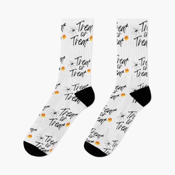 Item preview, Halloween inspired quote treat or treat white background designed and sold by ReynoldsFun.