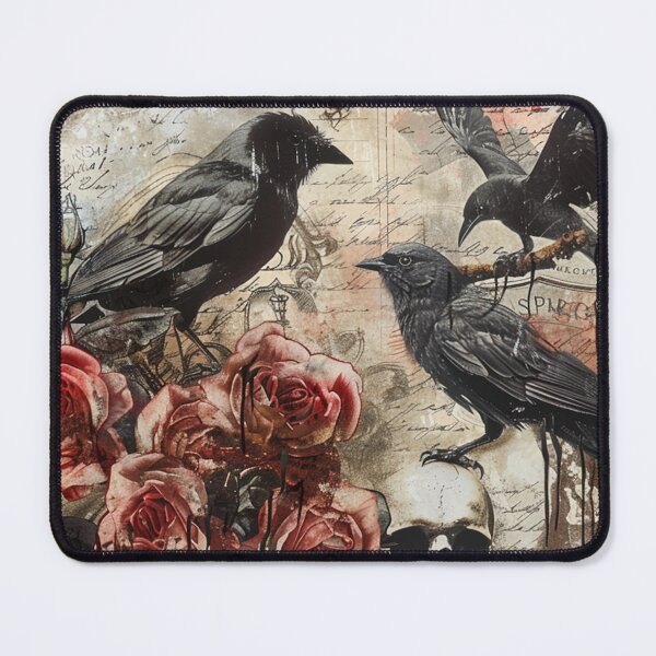 Item preview, Gothic Crows, Rose, Skulls Collage Grunge Romantic designed and sold by lunaelizabeth.