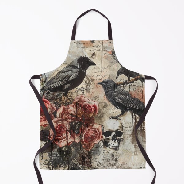 Item preview, Gothic Crows, Rose, Skulls Collage Grunge Romantic designed and sold by lunaelizabeth.