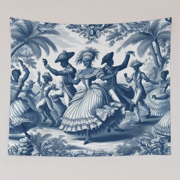 Item preview, Toile blue designed and sold by Jonnybonnie.