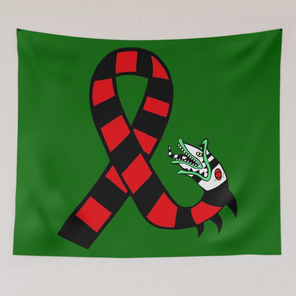 Item preview, Awareness Ribbon Creepy Worm (Red) designed and sold by CaitlynConnor.