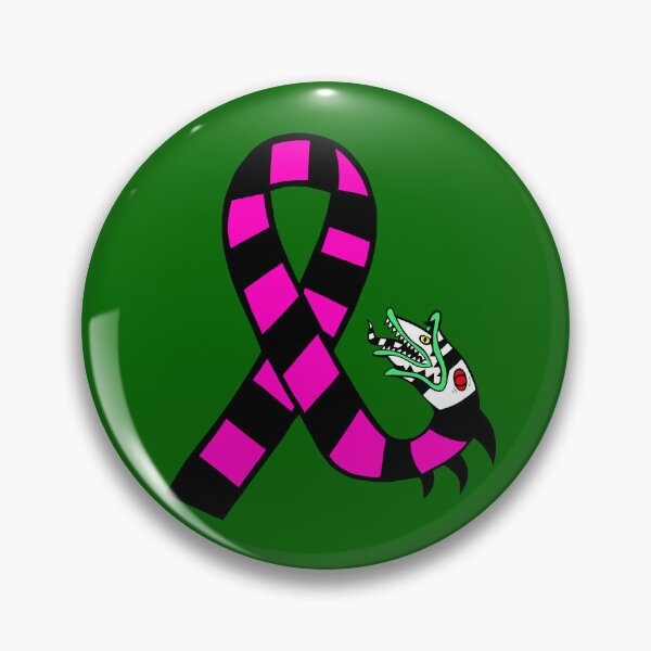 Item preview, Awareness Ribbon Creepy Worm (Pink) designed and sold by Chronic Illness Awareness Shop.