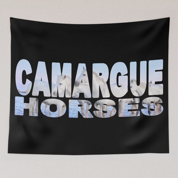 Item preview, CAMARGUE HORSES - White Horses on the Beach Sunset Pastels designed and sold by Adam Gormley.