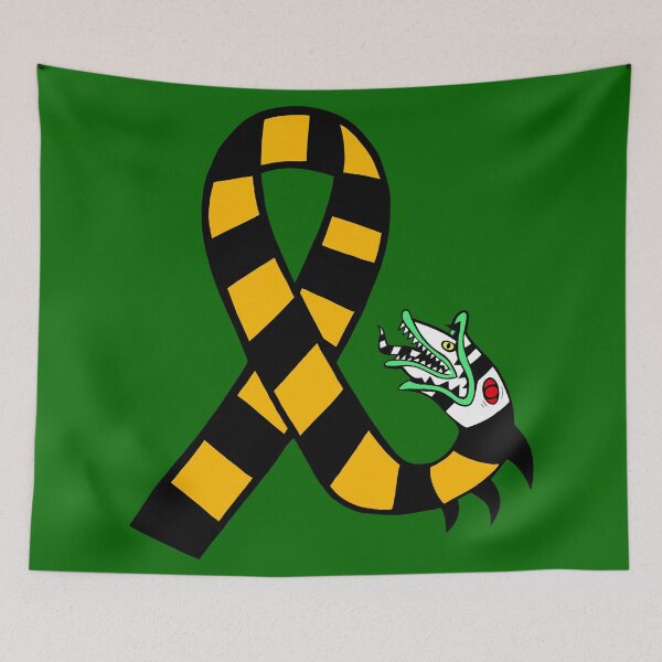 Item preview, Awareness Ribbon Creepy Worm (Yellow) designed and sold by CaitlynConnor.