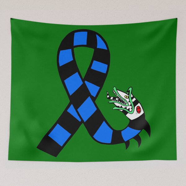 Item preview, Awareness Ribbon Creepy Worm (Blue) designed and sold by CaitlynConnor.