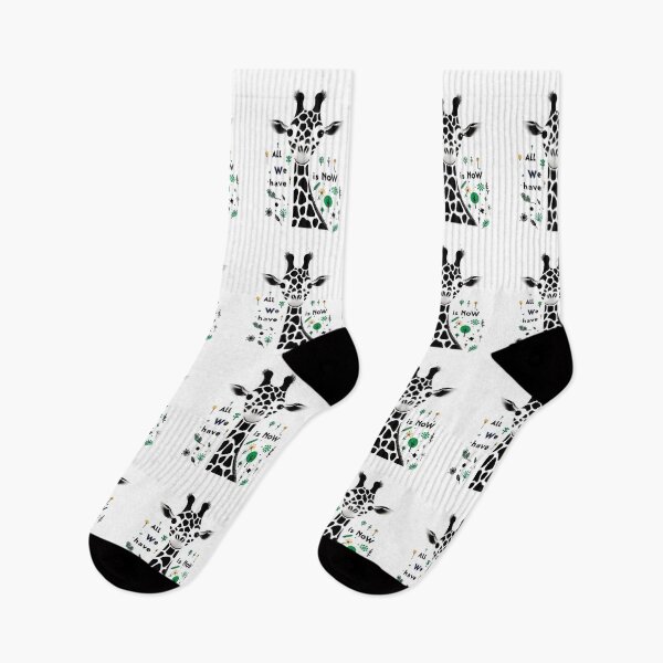 Item preview, Giraffe white black Fantasy with Quote " ALL WE HAVE is NOW." designed and sold by Nanthanon.