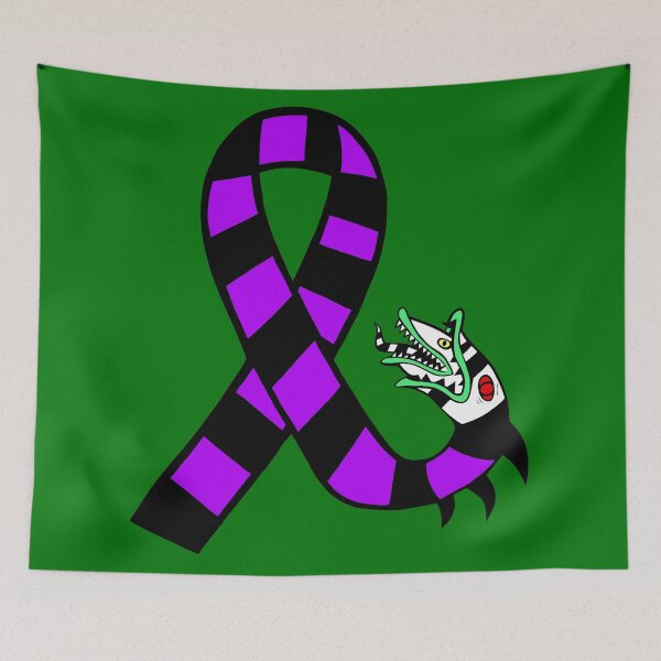 Item preview, Awareness Ribbon Creepy Worm (Purple) designed and sold by CaitlynConnor.