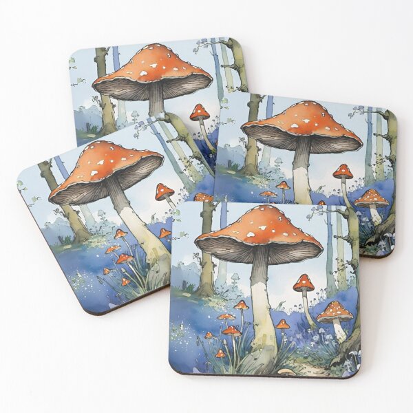 Item preview, Bluebell & Mushroom Art | Fungi Art | Mushroom Illustration | Mushroom Painting 12/05/24 (One of my best Pinterest Pins ever!) designed and sold by LHDdesign.