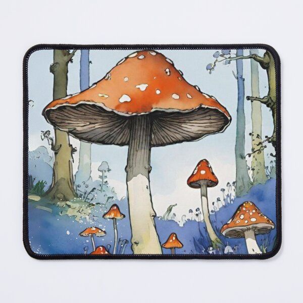 Item preview, Bluebell & Mushroom Art | Fungi Art | Mushroom Illustration | Mushroom Painting 12/05/24 (One of my best Pinterest Pins ever!) designed and sold by LHDdesign.
