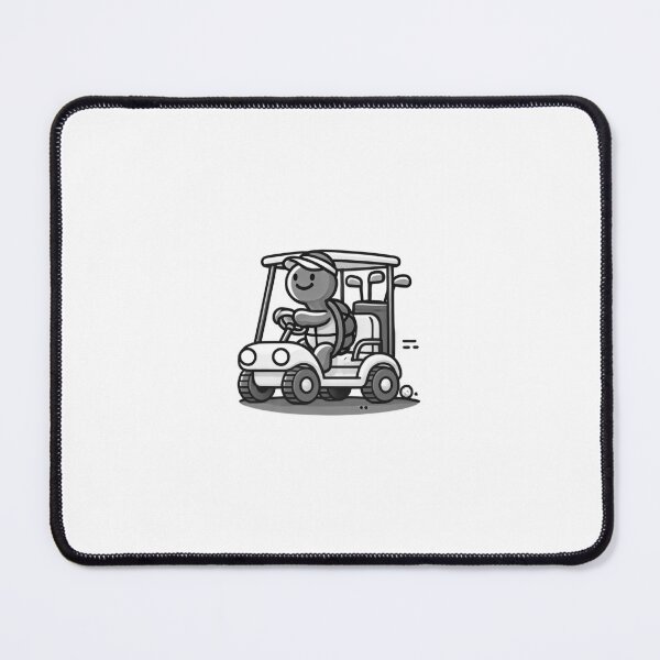 Item preview, Black and White Turtle Driving Golf Cart Sticker | Minimalist Golfing Turtle Art designed and sold by popculture by Christian.