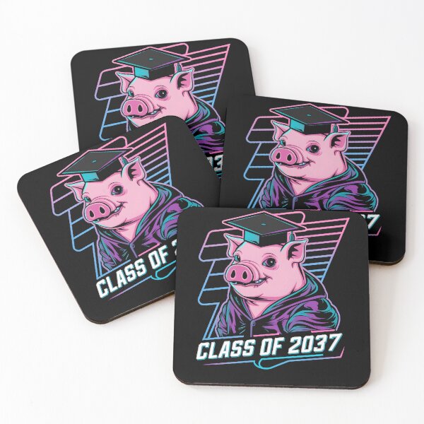 Item preview, Class of 2037 Pig Retro 80s Graduation Animal lover designed and sold by MTRBSK11.