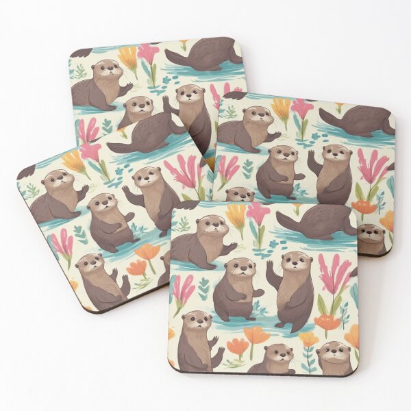Item preview, Cute Otters designed and sold by TrendyGalaxy.