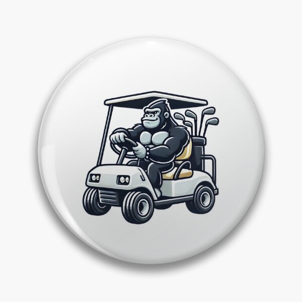 Item preview, Gorilla Driving Golf Cart Sticker | Fun Golfing Gorilla Art designed and sold by popculture by Christian.