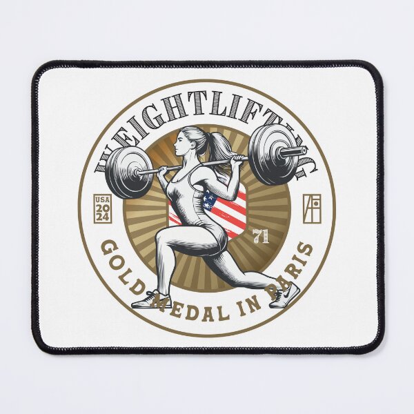 Item preview, 2024 - USA - WEIGHTLIFTING - GOLD MEDAL - PARIS - 2 designed and sold by ArtProjectShop.