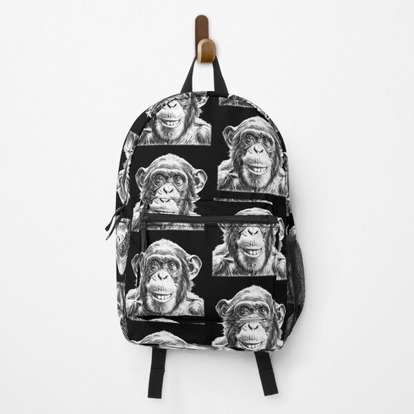 Item preview, Smiling Chimpanzee Art - Expressive Primate Drawing designed and sold by Michael van der Hoorn.