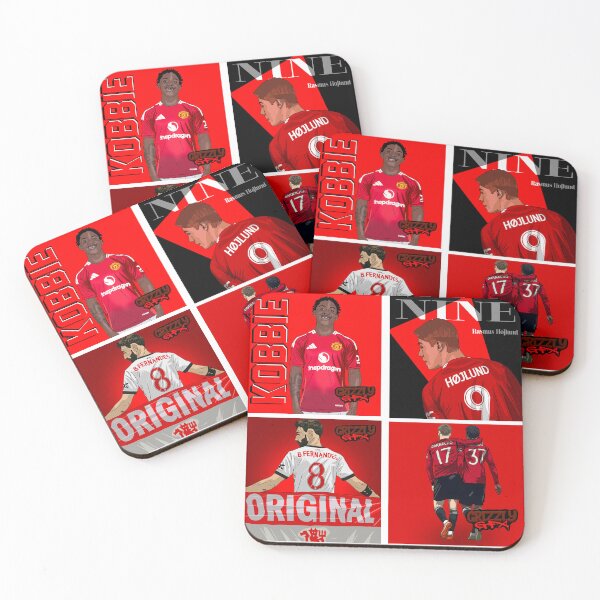 Item preview, Man Utd Stars: Mainoo, Bruno, Højlund, Garnacho designed and sold by GrizzlyCollective.