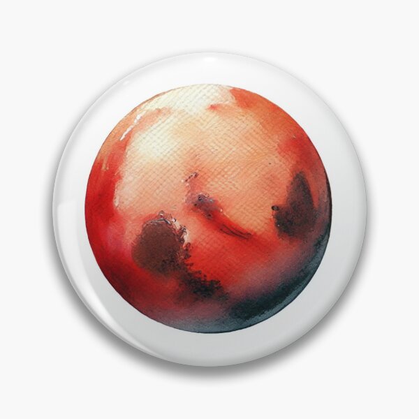 Artikelvorschau, Aquarell Mars Aufkleber | Schöne rote Planet Kunst entworfen und verkauft von popculture by Christian.