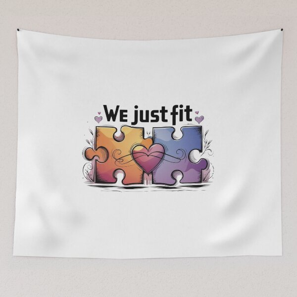 Item preview, Perfect Match: We Just Fit Puzzle Design designed and sold by Colorful-Garden.