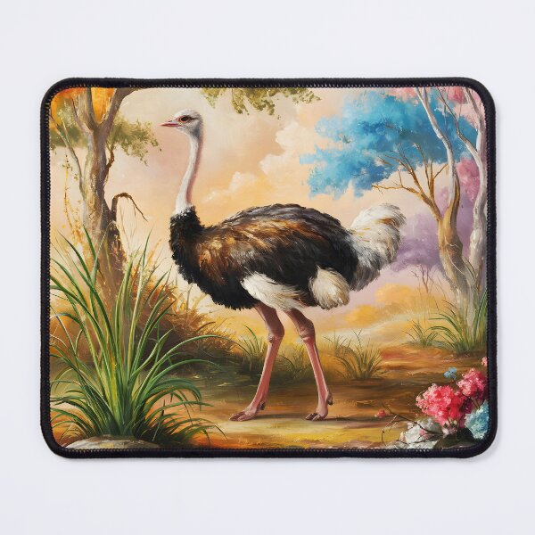 Item preview, Ostrich art painting designed and sold by EmeraldeaArt.