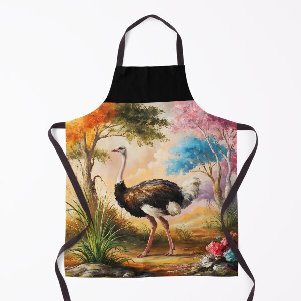Item preview, Ostrich art painting designed and sold by EmeraldeaArt.