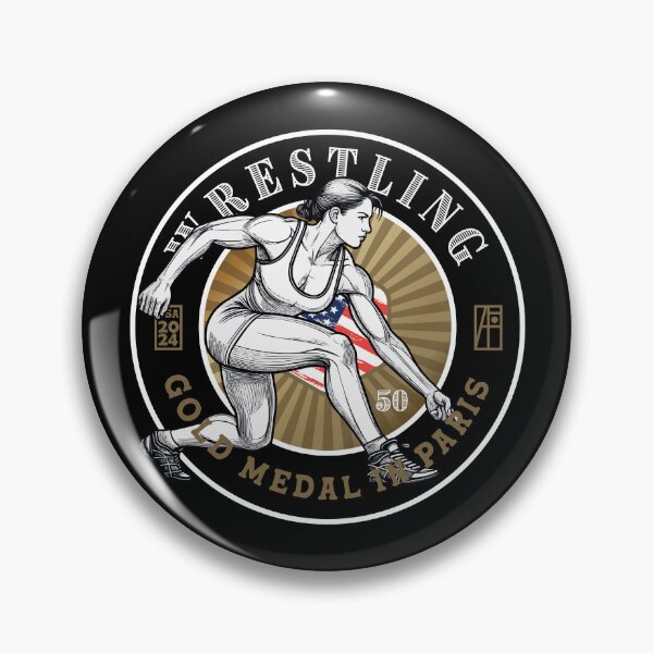 Item preview, 2024 - USA - WRESTLING 50kg - GOLD MEDAL - PARIS - 1 designed and sold by ArtProjectShop.
