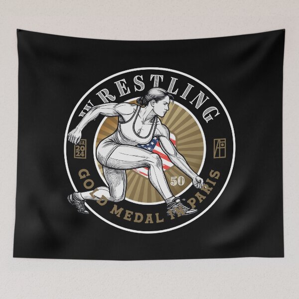 Item preview, 2024 - USA - WRESTLING 50kg - GOLD MEDAL - PARIS - 1 designed and sold by ArtProjectShop.