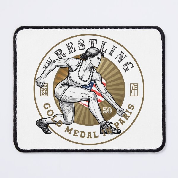 Item preview, 2024 - USA - WRESTLING 50kg - GOLD MEDAL - PARIS - 2 designed and sold by ArtProjectShop.