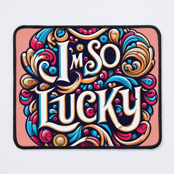 Item preview, I'm so Lucky, typography designed and sold by maxmaj.