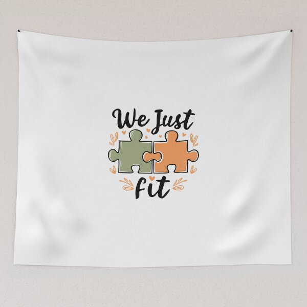 Item preview, Perfect Match: We Just Fit Puzzle Design designed and sold by Colorful-Garden.