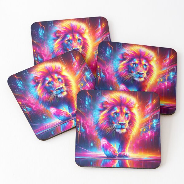 Item preview, Neon Lion Art designed and sold by EmeraldeaArt.