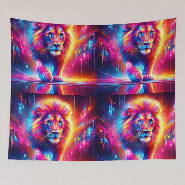 Item preview, Neon Lion Art designed and sold by EmeraldeaArt.