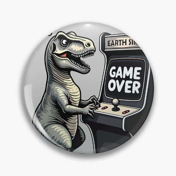Item preview, Dinosaur (T-Rex) Faces Game Over in Earth Simulator designed and sold by LiveDesigner.