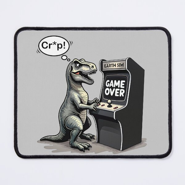 Item preview, Dinosaur (T-Rex) Faces Game Over in Earth Simulator designed and sold by LiveDesigner.