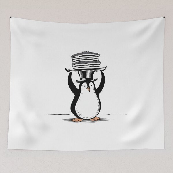 Item preview, Elegant Penguin With Pancakes Cylinder Black And White Waiter Winter designed and sold by Cr320.