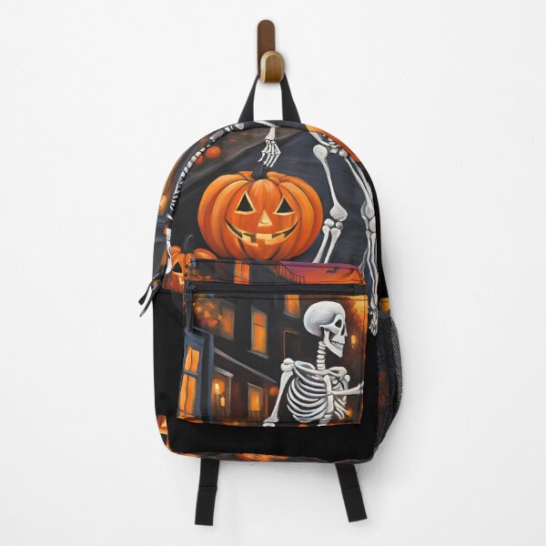 Item preview, Skeleton Couple with Pumpkins on Halloween designed and sold by Diclebaybas.