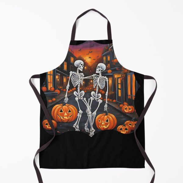 Item preview, Skeleton Couple with Pumpkins on Halloween designed and sold by Diclebaybas.