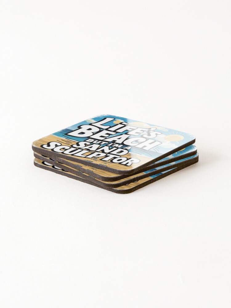Thumbnail 4 of 5, Coasters (Set of 4), Life's Beach designed and sold by R3FDesign.