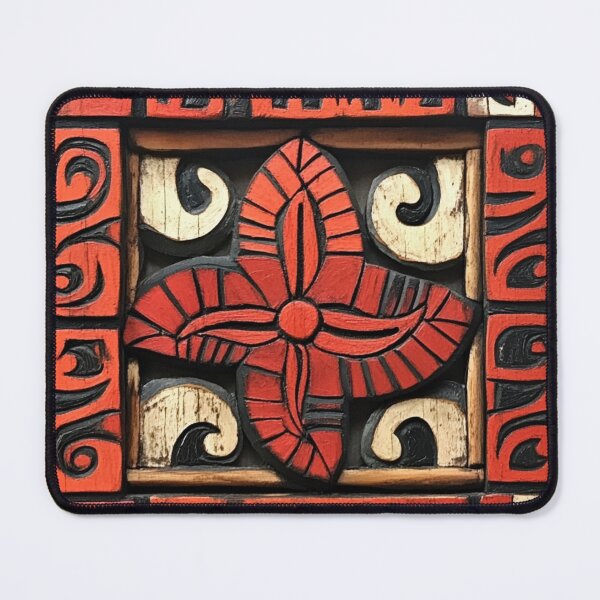 Item preview, Tonga Tapa Hawaiian Wood Tribal Pattern designed and sold by GrinGalore.