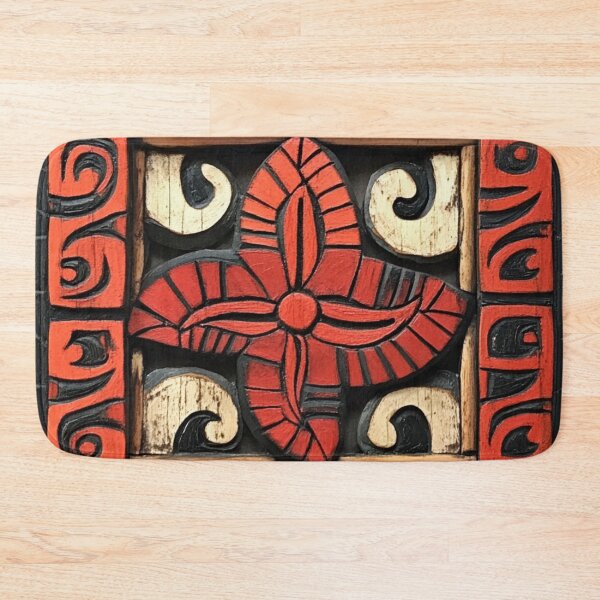 Item preview, Tonga Tapa Hawaiian Wood Tribal Pattern designed and sold by GrinGalore.