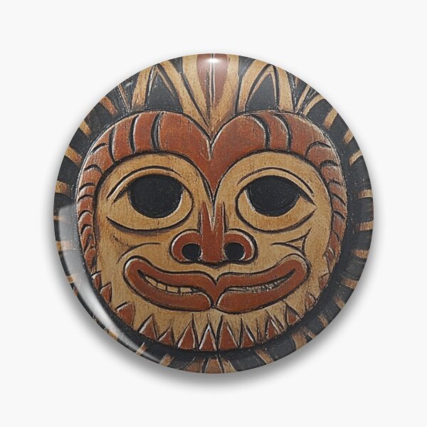 Item preview, Tonga Hawaiian Wood Tribal Mask Pattern designed and sold by GrinGalore.
