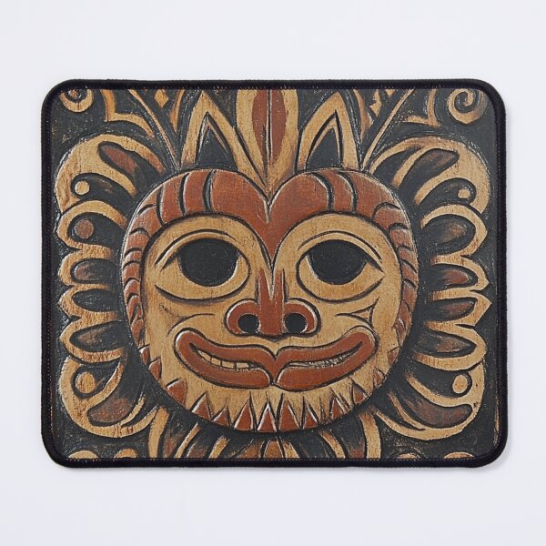 Item preview, Tonga Hawaiian Wood Tribal Mask Pattern designed and sold by GrinGalore.