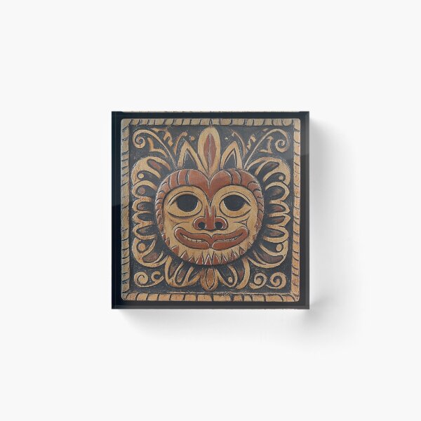 Item preview, Tonga Hawaiian Wood Tribal Mask Pattern designed and sold by GrinGalore.