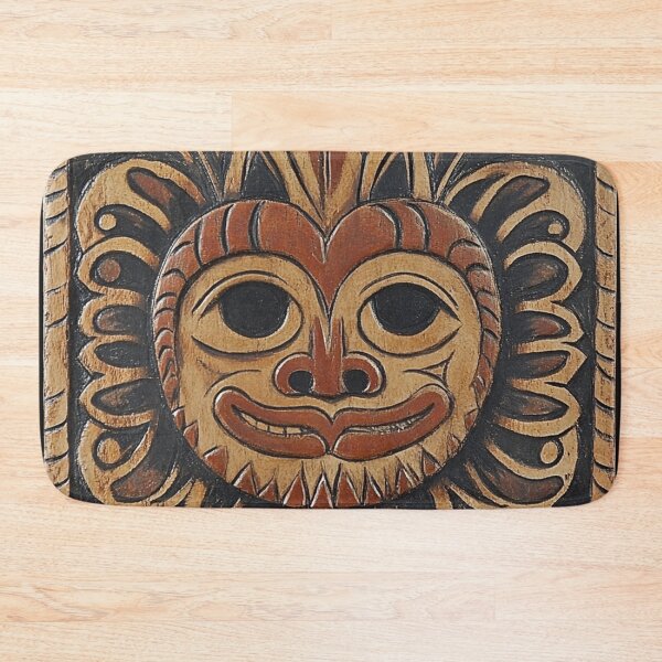 Item preview, Tonga Hawaiian Wood Tribal Mask Pattern designed and sold by GrinGalore.