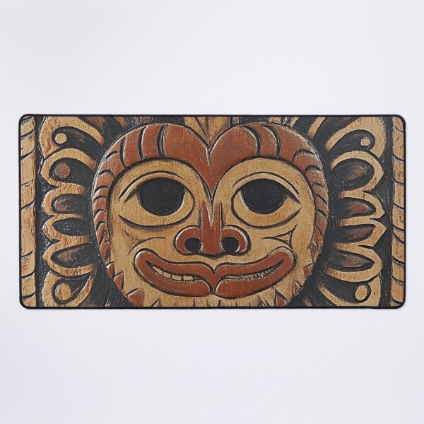 Item preview, Tonga Hawaiian Wood Tribal Mask Pattern designed and sold by GrinGalore.