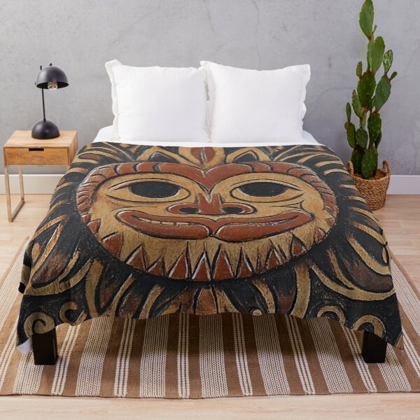 Item preview, Tonga Hawaiian Wood Tribal Mask Pattern designed and sold by GrinGalore.
