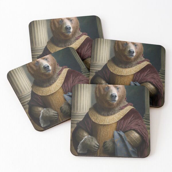 Item preview, Aristocratic Bear Painting, Funny Animal Portrait designed and sold by CheekyAnimalz.