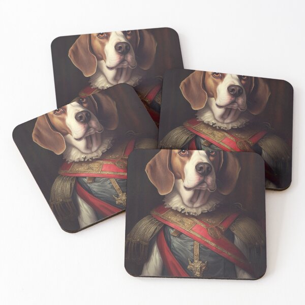 Item preview, Aristocratic Beagle Dog Painting, Funny Animal Portrait designed and sold by CheekyAnimalz.