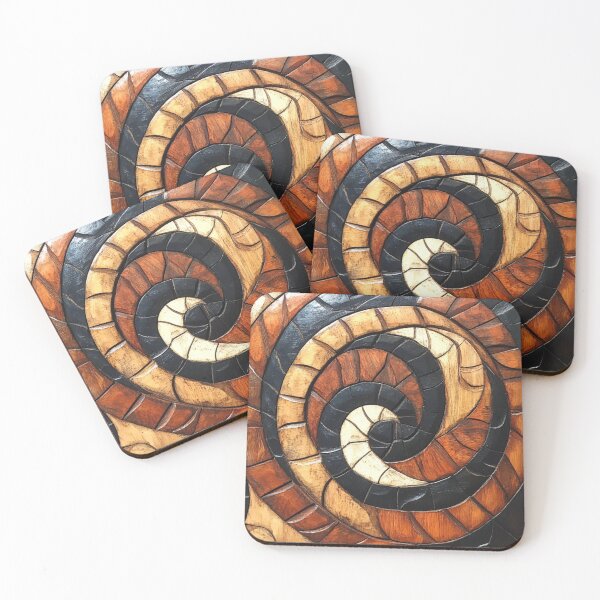 Item preview, Tonga Tapa Polynesian Hawaiian Wood Tribal Pattern designed and sold by GrinGalore.